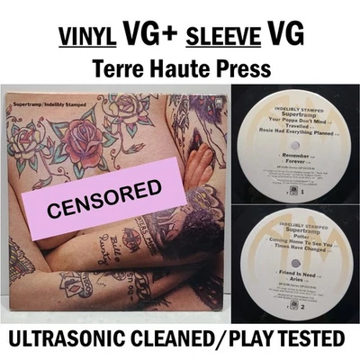 Supertramp Indelibly Stamped LP A&M 1971 VG+ Vinyl Tattoo Topless Cover #85n - Image 1 of 4