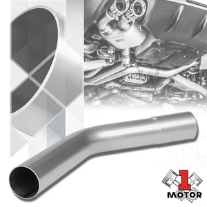 45 Degrees Bend 18-Gauge 2"OD Mild Steel High Air Flow Exhaust Pipe Turbo Hose - Picture 1 of 8