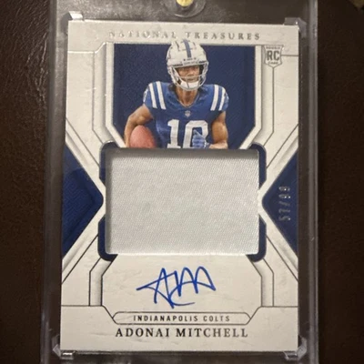 2024 National Treasures Football Adonai Mitchell RPA /99 True RPA - Image 1 of 4