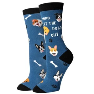 ¿Quién dejó salir a los perros? Calcetines Unisex Adulto Talla 5-12 Calcetín Harbor Days Moda - Imagen 1 de 1