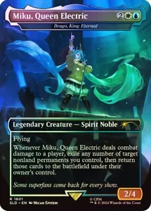 Miku, Queen Electric (Brago, King Eternal) Foil Hatsune Miku Secret Lair NM MTG - Picture 1 of 1
