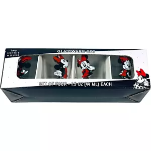 Disney Minnie Mouse Shot Glass Set - 4 Shot Glasses - Picture 1 of 6