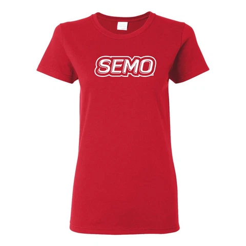 Southeast Missouri State Redhawks Basic Block  Womens T-Shirt - Red Cover