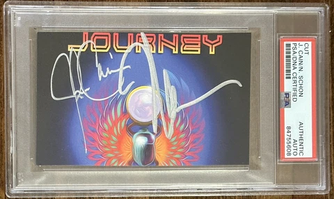 Journey Signed Album Picture PSA DNA COA Neil Schon Jonathan Cain Autographed Cover