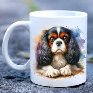 Pet Dog Mug, watercolour Cavalier King Charles Spaniel - Ideal Gift - Picture 1 of 2