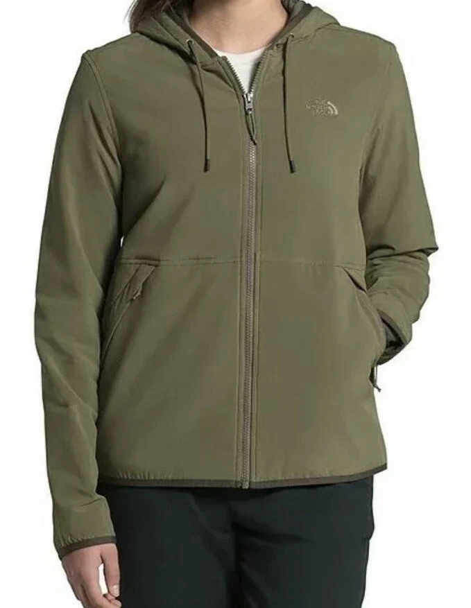 The North Face Szs Mountain Sweatshirt Full Zip Water Resistant Jacket Olive