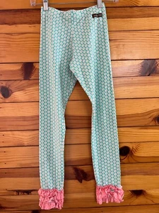 Matilda Jane Pedal Faster Leggings EUC The Adventure Begins Ruffled Pant Size 12 - Picture 1 of 3