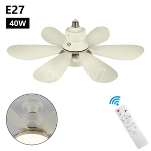 Adjustable Modern LED Ceiling Fan with Light E27 Bedroom Living Room Fan Lamp - Picture 1 of 15