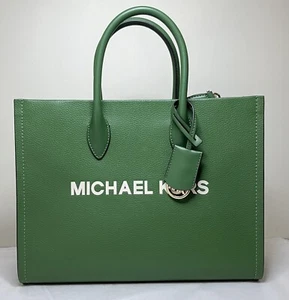 Bolso Bandolera Michael Kors Mirella Mediano Helecho Verde Guijarro Cuero - Imagen 1 de 11