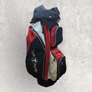 Top Flite Golf Bag 6 Way Divider Cart Or Carry Waterproof Cover Included - USED