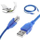 Speed Type A Male To B Male Sync Data Cord USB 2.0 Printer Cable Scanner Wire