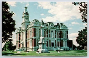 Cambridge Illinois~2nd Empire Courthouse~Civil War Soldiers Sailors Monument - Picture 1 of 2
