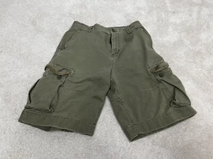 Vintage Polo Ralph Lauren Shorts Boys 18 Green Chino Khaki Cotton Pockets Youth - Picture 1 of 17