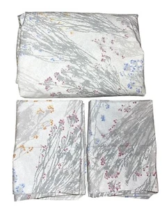 Marimekko Dan River Sheet Set King Flat 1986 Wildflower Meadow Grass Vtg Bedding - Picture 1 of 16