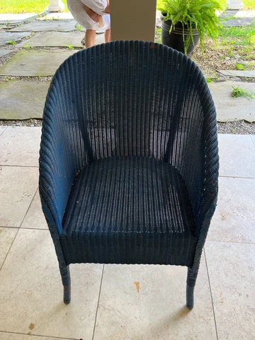 Vintage Lloyd Loom Wicker Garden Chair Cover