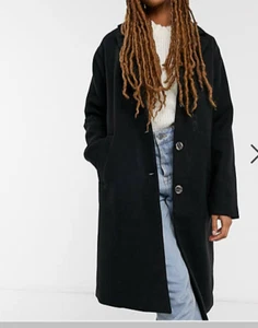 Pieces Alice wool blend coat in black L - Picture 1 of 3