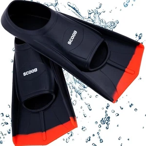 Swimming Training Fins Flippers Short Blade For Snorkeling Diving Pool Activity - Picture 1 of 12
