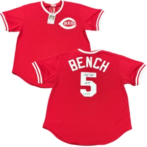 Johnny Bench HOF '89 Autographed Cincinnati Reds Jersey - Picture 1 of 10