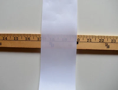 OFFRAY  WHITE  SATIN  RIBBON  SINGLE FACE  2  YARDS  X  3  INCHES   WIDE - Image 1 of 2