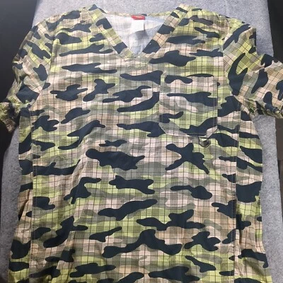 Blusa Médica Dickies Camuflada Gen Flex Para Hombre Cuello en V 81722 TDOL Mezcla de Algodón Foto 1 de 4