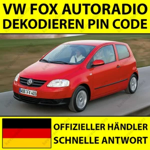 ✅VOLKSWAGEN FOX AUTORADIO DEKODIEREN PIN CODE FÜR ALLE MODELLE RNS RCD MFD✅ - Bild 1 von 4