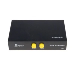 Easy Installation 2 Ports VGA Video Switch Adapter Converter Box for Player - Afbeelding 1 van 12