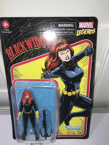 2022 Marvel Legends Retro Black Widow 3.75" Figure Hasbro Kenner damaged package Cover