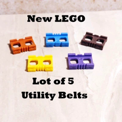 New LEGO Belt Set Lot of 5 Assorted Colors Utility Tool Belt Fits on Hips Legs - Image 1 of 2