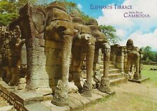 Postcard Cambodia Siem Reap Angkor Thom Temple Elephants Terrace  MINT Unused