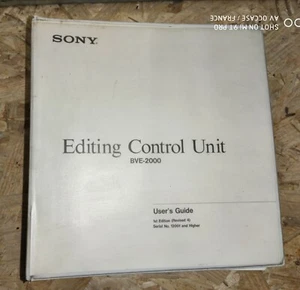 Notice / manuel Sony bve2000 en français editing control unit - Photo 1/2
