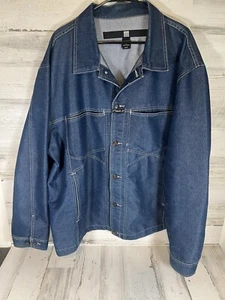 Vintage 90s Marithé Francois Girbaud Mens XXXL Baggy Denim Jean Trucker Jacket - Picture 1 of 15