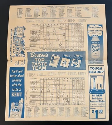 5/30/61 Mickey Mantle - Roger Maris 2 Home Runs Each Scored Program - Image 1 of 3