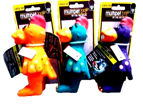 Multipet Globken latex Chickens 5.5"  Squeaker Latex Puppy Dog Toy - Image 1 of 1