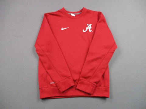 University of Alabama Sweatshirt Mens Small Red Football Nike Thermafit NCAA Cover