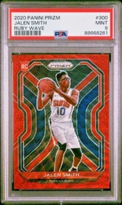 JALEN SMITH 2020-21 PRIZM BASKETBALL ROOKIE RUBY WAVE PRIZM #300 RC PSA9 - Picture 1 of 2