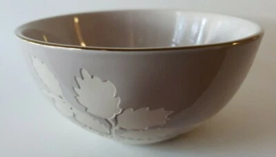 Tomilho e mesa grés branco redondo 5 3/4" tigela de cereais coleção colheita NOVO - Imagem 1 de 3