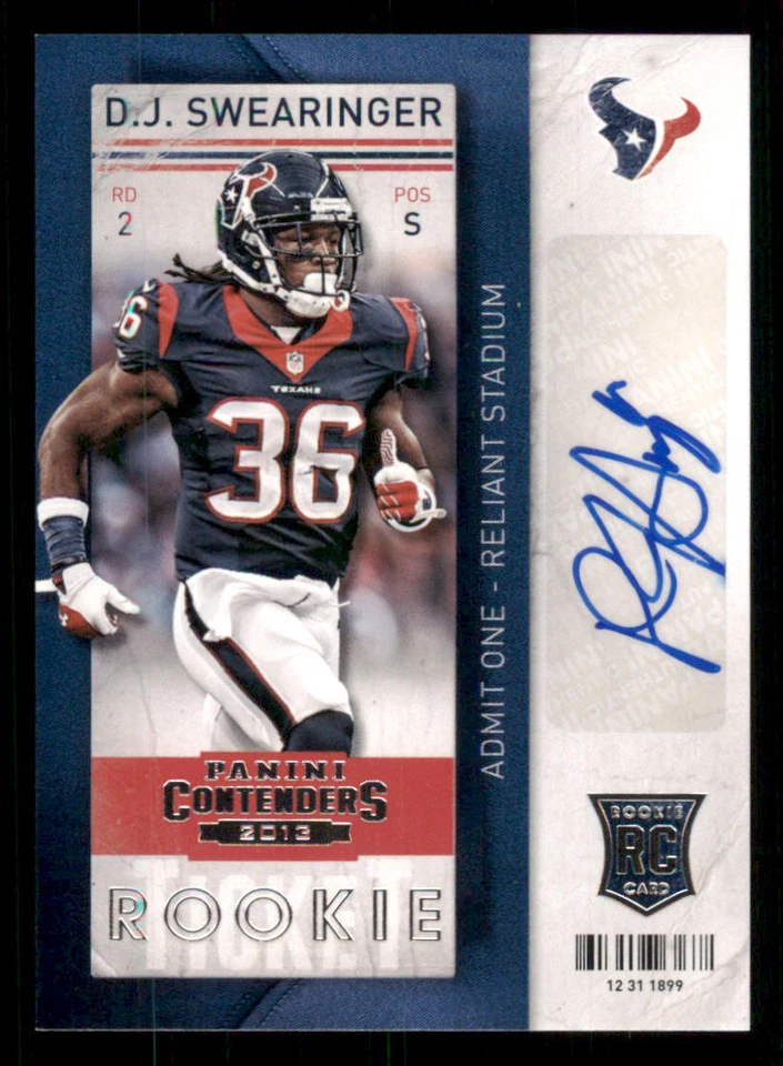 2013 Panini Contenders #135A D.J. Swearinger AU RC - Image 1 of 2