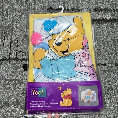 New Winnie the Pooh Soft Plush Wall Decor Night Time Bedtime Pooh Piglet Hanging - Image 1 of 4
