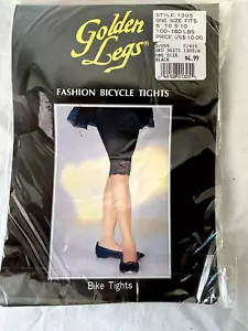 VTG 80s..CAPRI / BIKE..FOOTLESS..TIGHTS..LACE BOTTOMS..BLACK..ONE SIZE..NIP - Picture 1 of 1