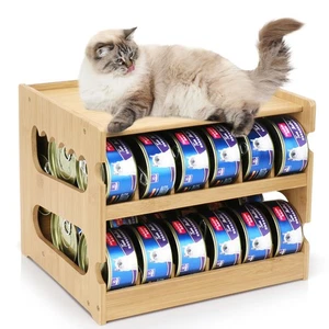 Bamboo Can Organizer for Pantry, 2 Tier Bamboo Pantry Organizer for Kitchen C... - Bild 1 von 7