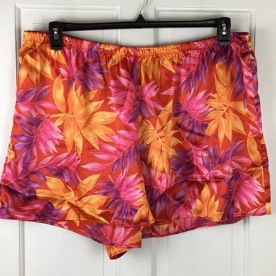 Pijama corto Cacique Sleep floral talla grande 26/28 rojo naranja satinado nuevo sin etiquetas Foto 1 de 3