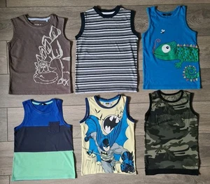 Boys Summer Vests/Sleeveless T-Shirts Age 5-6 Years - Picture 1 of 1