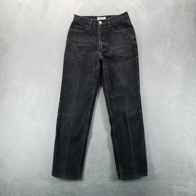 Pantalones de mezclilla Guess de colección para mujer 29 negros cónicos tiro alto hechos en EE. UU. Foto 1 de 4