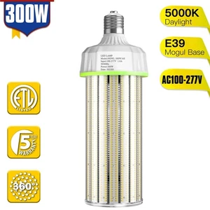 LED Corn Cob Bulb,300W E39 Mogul Base Commercial Warehouse Area Lighting 45000Lm - Picture 1 of 10