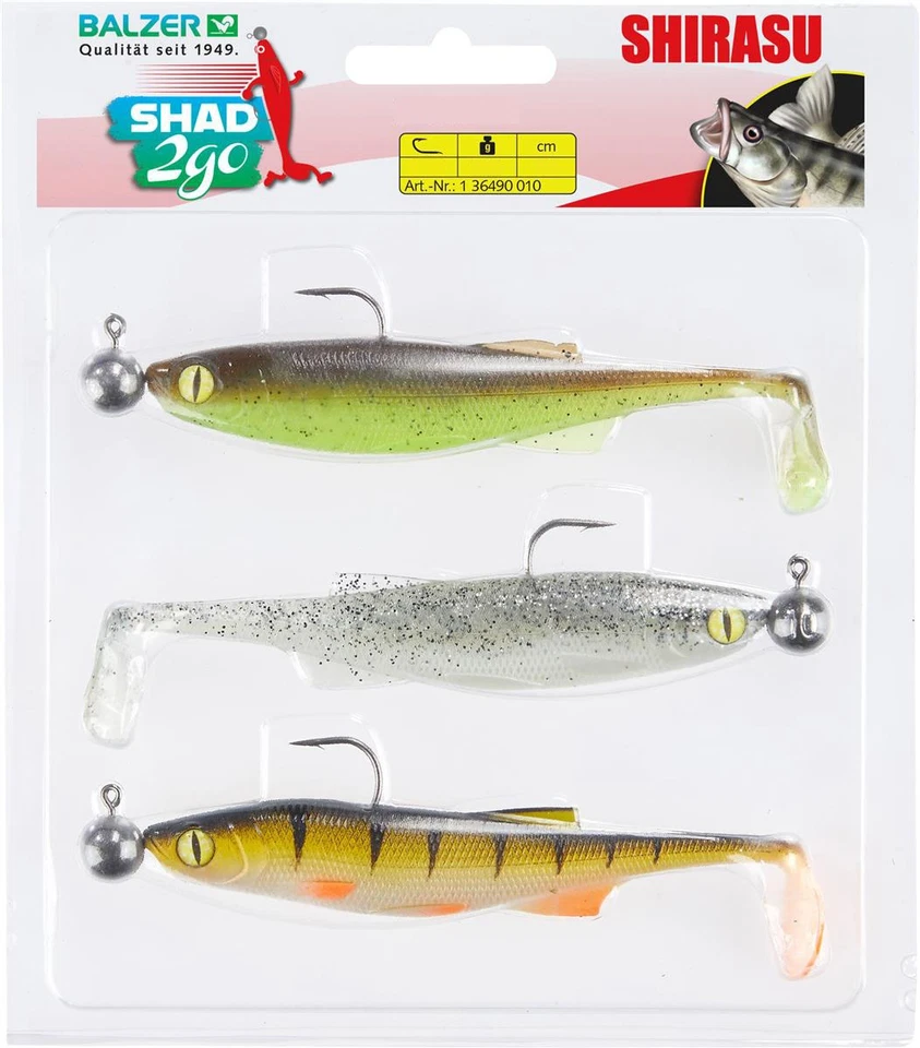 Balzer Shad 2go Set Barsch Zander Hecht Gummifische Ready to fish geriggt R2F - Bild 1 von 1
