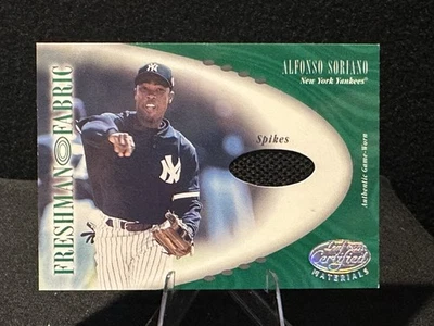 2001 Alfonso Soriano Leaf Certified Materials Freshman Fabric #'d 98/200 #144 - Image 1 of 2
