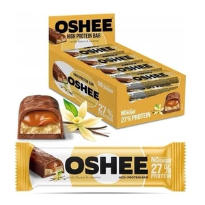 Oshee High Protein Vanilla & Caramel Bars 49g x 12 Sugar Free Healthy Bars - Picture 1 of 5