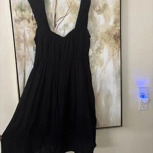 Old Navy Women’s Black  Dress Summer Bow Tie On The Back CUTE Size ~ Medium - Picture 1 of 9