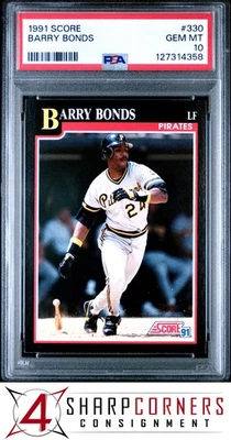 Puntuación #330 Barry Bonds Pirates 1991 PSA 10 Foto 1 de 3