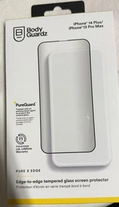 New IPHONE 14 Plus BodyGuardz Pure 2 Edge Guard TemperedGlass Screen Protector - Picture 1 of 4